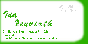 ida neuvirth business card